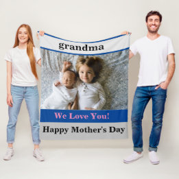 おばあちゃん母の日 フリースブランケット