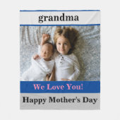 おばあちゃん母の日 フリースブランケット (正面)