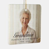 おばあちゃん永遠に私たちのハート写真記念 セラミックオーナメント (右)