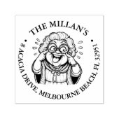 おばあちゃん熱狂するテーマ セルフインキングスタンプ (デザイン)