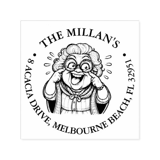 おばあちゃん熱狂するテーマ セルフインキングスタンプ (デザイン)