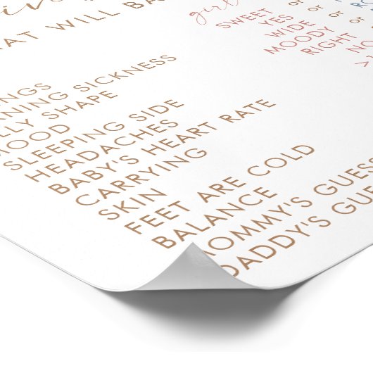 おばあちゃん物語のサイン |性別によるゲームの表示 ポスター (角)