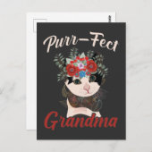 おばあちゃん猫花愛のおばあちゃん ポストカード (正面/裏面)