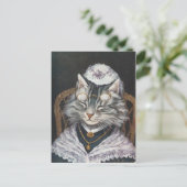 おばあちゃん猫 ポストカード (スタンド正面)