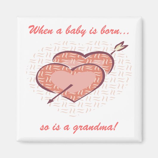 おばあちゃん生まれが マグネット (正面)