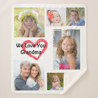 おばあちゃん用フォトシェルパ毛布 シェルパブランケット