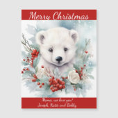 おばあちゃん用磁気カードかわいいホッキョクグマ (正面)