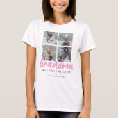 おばあちゃん用4枚の写真入りカスタムグッズ Tシャツ (正面)