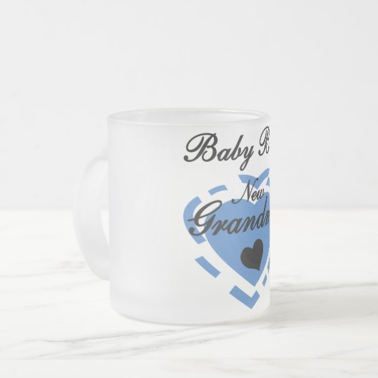 おばあちゃん男の赤ちゃんTシャツ&ギフト フロストグラスマグカップ (正面左)