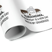 おばあちゃん祖母かわいい祖母 ラッピングペーパー (ロールコーナー)