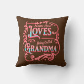 おばあちゃん祖母と呼ばれるのが大好きな名前を付ける クッション (裏面)