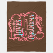 おばあちゃん祖母と呼ばれるのが大好きな名前を付ける フリースブランケット (正面)
