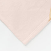 おばあちゃん祖母引用文ウォーターカラーピンクフローラ フリースブランケット (角)