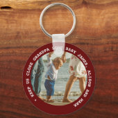 おばあちゃん祖父の写真の家族のギフト下$4 キーホルダー (正面)