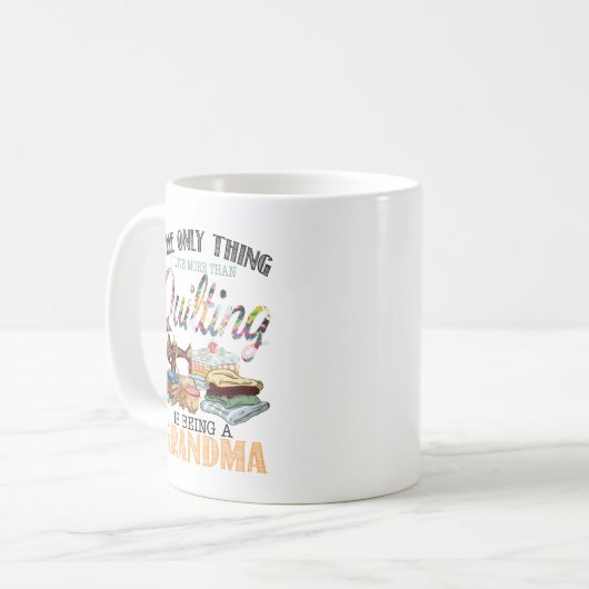 おばあちゃん私が愛する唯一の事よりもキルティング コーヒーマグカップ (正面左)