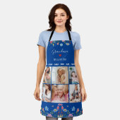 おばあちゃん私たちはあなたを愛してあなたの名前フォトコラージエエプロン エプロン (着用した状態)