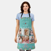 おばあちゃん私たちはあなたを愛してあなたの名前フォトコラージエエプロン エプロン (着用した状態)