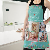 おばあちゃん私たちはあなたを愛してあなたの名前フォトコラージエエプロン エプロン