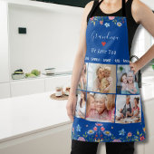 おばあちゃん私たちはあなたを愛してあなたの名前フォトコラージエエプロン エプロン