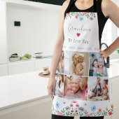 おばあちゃん私たちはあなたを愛してあなたの名前フォトコラージエエプロン エプロン
