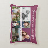 おばあちゃん私たちはあなたを愛する孫6 Photo Collage アクセントクッション (裏面(縦))