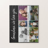 おばあちゃん私たちはあなたを愛する孫6 Photo Collage ジグソーパズル (縦)