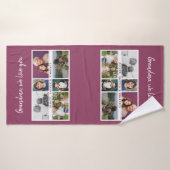 おばあちゃん私たちはあなたを愛する孫6 Photo Collage バスタオル (バスタオル)