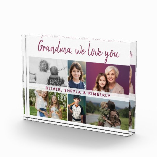 おばあちゃん私たちはあなたを愛する孫6 Photo Collage フォトブロック (右)