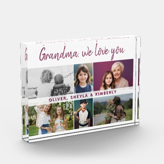 おばあちゃん私たちはあなたを愛する孫6 Photo Collage フォトブロック (左)