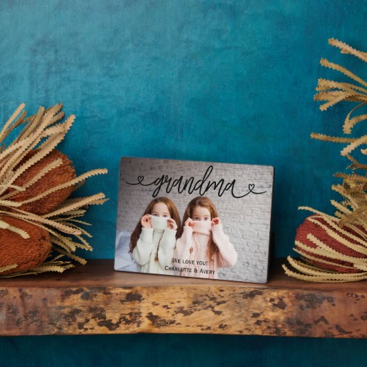おばあちゃん私たちは写真パーソナライズされたのプラーク フォトプラーク (側面)