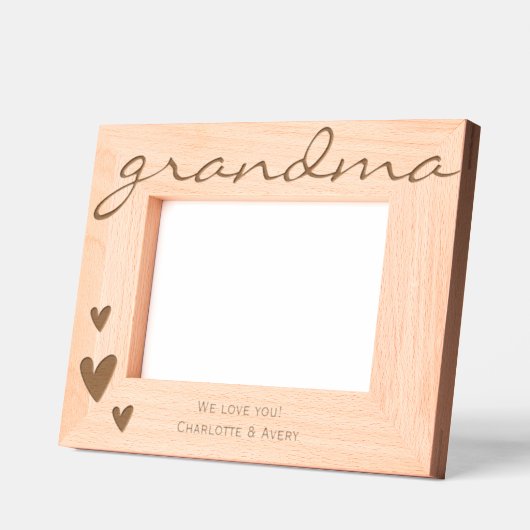 おばあちゃん私たちは名前でフレームをエッチングした愛 レーザー彫刻フレーム (左)