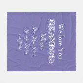 おばあちゃん私たちは愛カスタムする家族の名前かわいい鳩 フリースブランケット (正面(横))