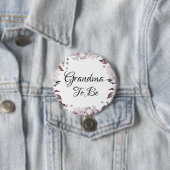 おばあちゃん秋エレガント紫の花 缶バッジ (インサイチュ)