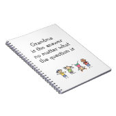 おばあちゃん答えおもしろいキッズ引用文 ノートブック (右側)