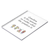 おばあちゃん答えおもしろいキッズ引用文 ノートブック (左側)