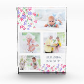 おばあちゃん素晴らしあなたはザ最高のピンクDitsyフローラ フォトブロック (正面)