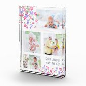 おばあちゃん素晴らしあなたはザ最高のピンクDitsyフローラ フォトブロック (右)