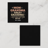 おばあちゃん素晴らしおばあちゃん保よくなってきた スクエア名刺 (正面/裏面)
