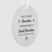 おばあちゃん素晴らしがおばあちゃんの告知に昇進 オーナメント (正面)