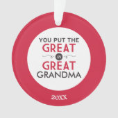 おばあちゃん素晴らしに入れ素晴らした オーナメント (正面)