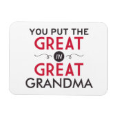 おばあちゃん素晴らしに入れ素晴らした マグネット (横)