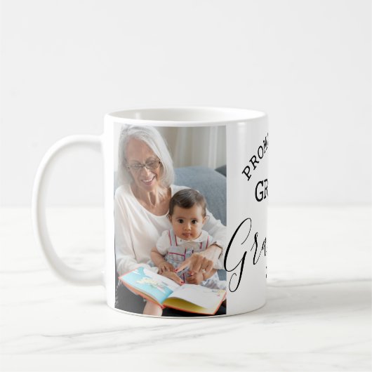 おばあちゃん素晴らしに昇格2フォトコラージュ コーヒーマグカップ (左)