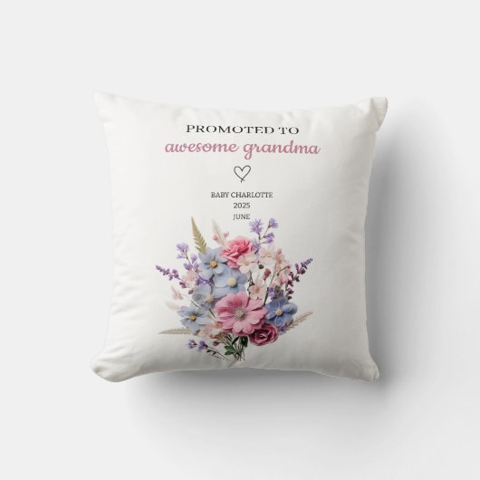 おばあちゃん素晴らしに昇進パーソナライズされた クッション (正面)