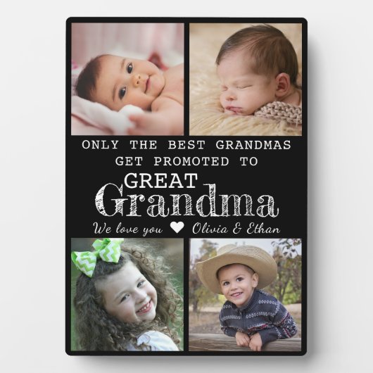 おばあちゃん素晴らしに4フォトコラージュに昇格 フォトプラーク (正面)