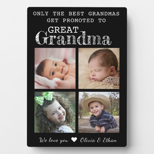 おばあちゃん素晴らしに4フォトコラージュのプラークに昇格 フォトプラーク (正面)