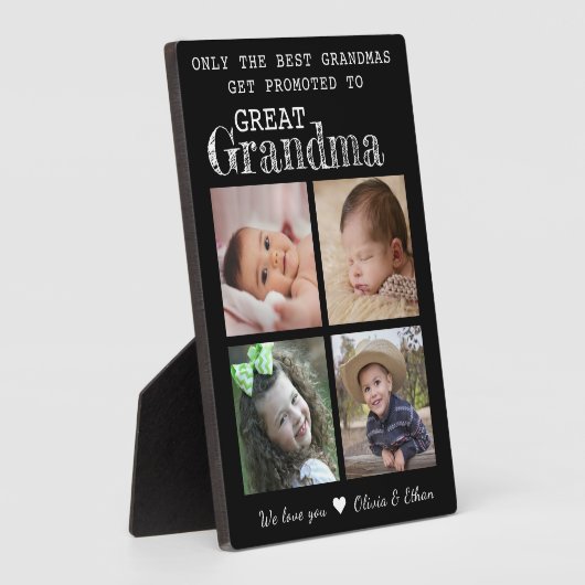 おばあちゃん素晴らしに4フォトコラージュのプラークに昇格 フォトプラーク (側面)