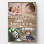 おばあちゃん素晴らしに4フォトコラージュ木材に昇格 フォトプラーク (正面)