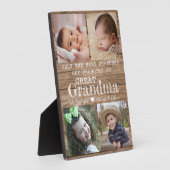 おばあちゃん素晴らしに4フォトコラージュ木材に昇格 フォトプラーク (側面)