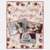 おばあちゃん素晴らしのカスタム子どもの写真 フリースブランケット (正面)