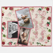 おばあちゃん素晴らしのカスタム子どもの写真 フリースブランケット (正面(横))